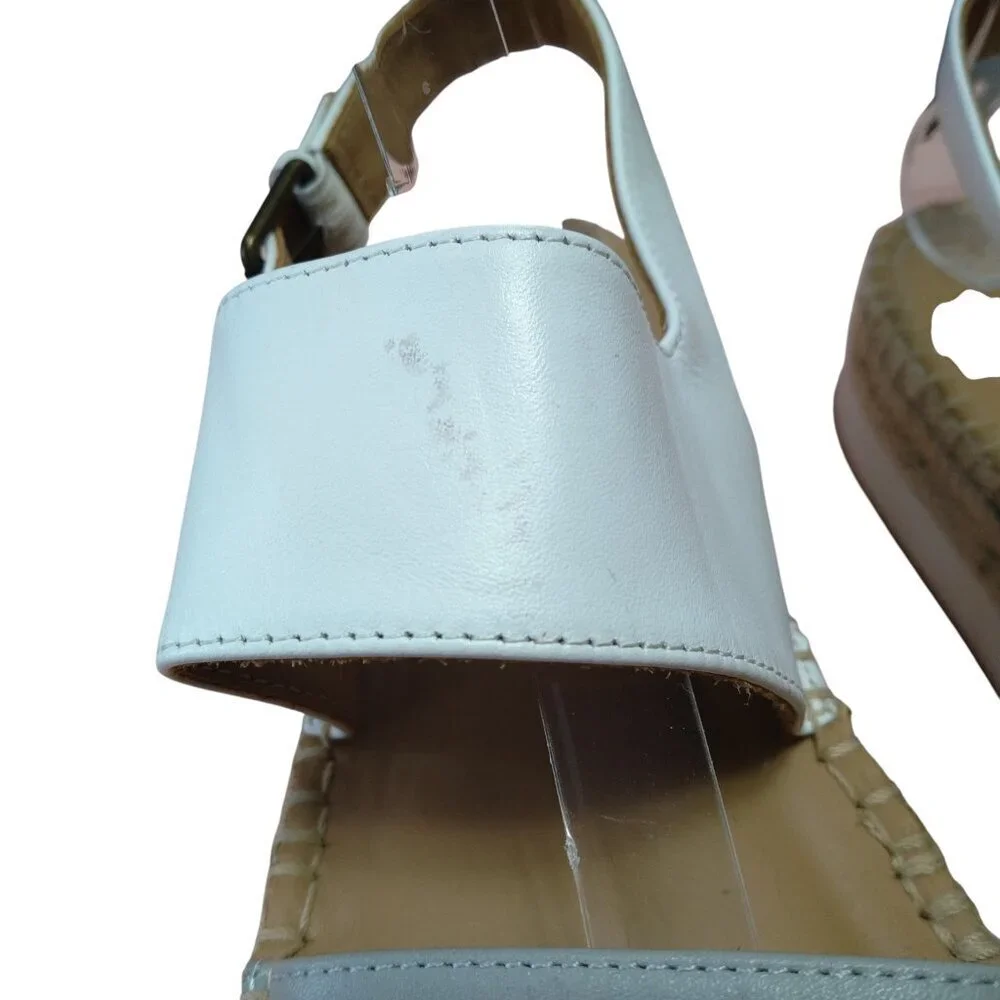 Soludos Women's Size 8 Ali Sport Sandals Leather Slingback Platform Espadrilles